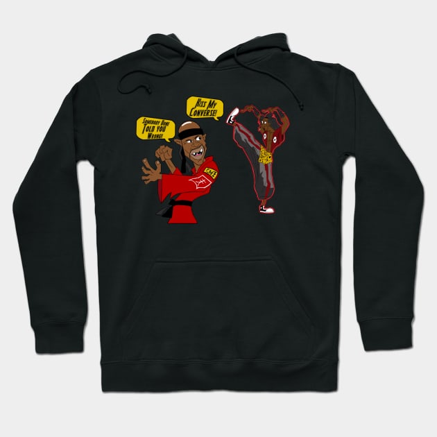 DragonFly VS ShoNuff Hoodie by PAPERHAT Teez